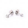 Newborn earrings with 2 brilliant cut diamonds screw closure
