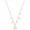 Swarovski Lucy Round necklace 5394967 White Rose gold plating