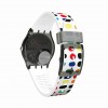 Swatch watch Gent MILKOLOR GM417 White dial colored strap