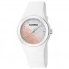 Rellotge Calypso Trendy K5754/1 Esfera platejada Corretja cautxú blanca