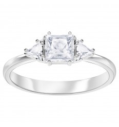 Attract Trilogy Swarovski ring 5371381 white crystals rhodium plating
