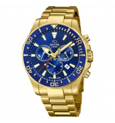 Reloj Jaguar Acamar J864/2 Executive Acero dorado Esfera azul