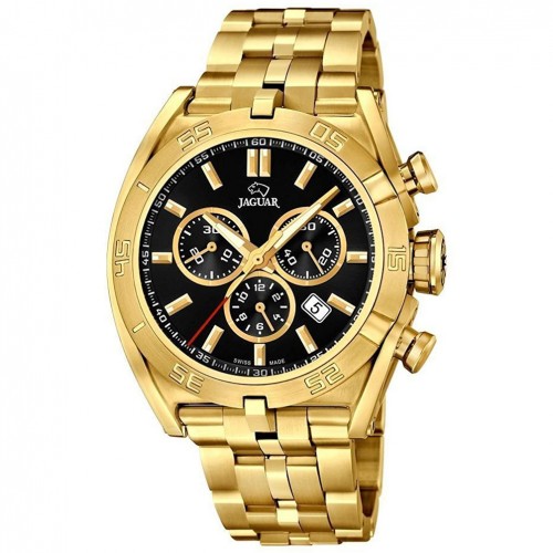 Jaguar Executive watch J853/4 Golden steel 46 mm diameter Black dial