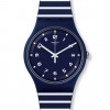 Swatch watch SUON130 New Gent STRIURE navy blue and white