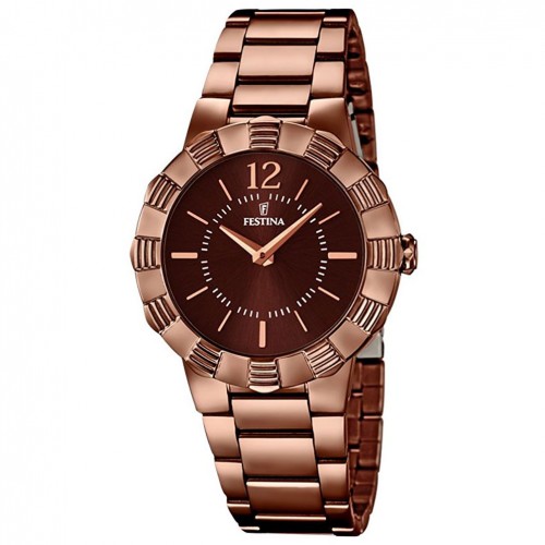 Festina Mademoiselle F16800/2 acero oro rosado 35 mm diámetro