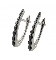 Earrings in white gold and diamonds black A01-27240BK: 07