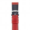 Hirsch Tiger leather strap in perforated calfskin rubber core