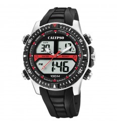 Reloj Calypso Versatile K5773/4 Analógico/Digital Correa negra plástico