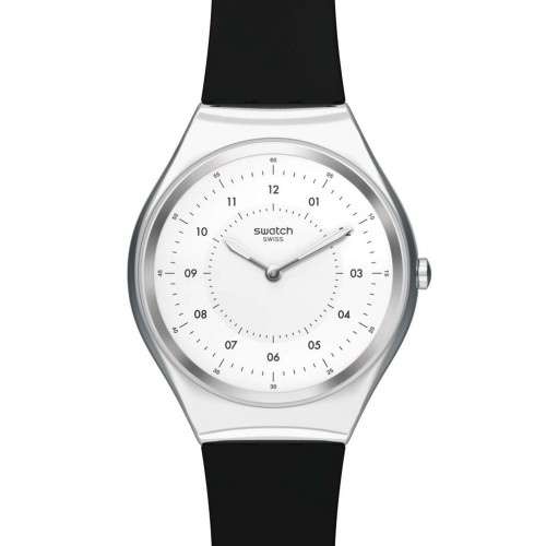 Swatch Skin Irony SYXS100 SKINNOIRIRON White dial Black strap