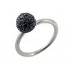 Ring white gold and diamonds black A01-2635K: 07