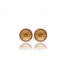 Victoria Cruz silver earrings topaz crystals A2791-6T rose gold plated