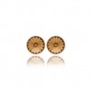 Victoria Cruz silver earrings topaz crystals A2791-6T rose gold plated