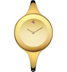 Calvin Klein Mirror gold satin watch K2813209 K2814209