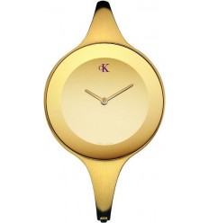 Calvin Klein Mirror gold satin watch K2813209 K2814209