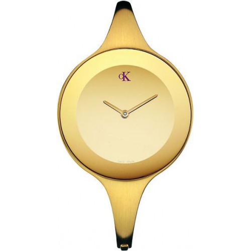 Calvin Klein Mirror gold satin watch K2813209 K2814209