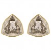 Swarovski March Fox Stud pierced earrings 5421726 Grey Gold plated