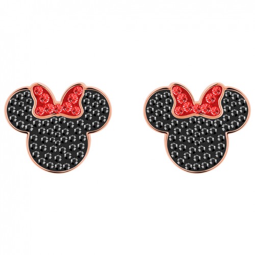 Pendientes Swarovski Mickey & Minnie 5446390 Negro Baño de oro rosa