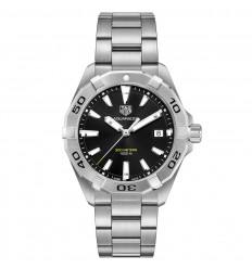 Tag Heuer Aquaracer watch quartz WBD1110.BA0928 black 41mm steel bracelet