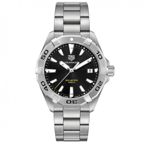 Tag Heuer Aquaracer WBD1110.BA0928 cuarzo Negro 41mm brazalete acero