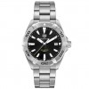 Tag Heuer Aquaracer watch quartz WBD1110.BA0928 black 41mm steel bracelet