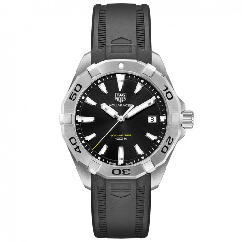 Tag Heuer Aquaracer watch WBD1110.FT8021 quartz 41mm Black rubber strap