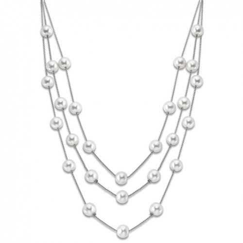 Lotus Style Pearls Women Necklace LS1998-1/1 stainless steel