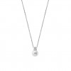 Lotus Silver Necklace LP1802-1/1 in sterling silver with pearl and zirconia
