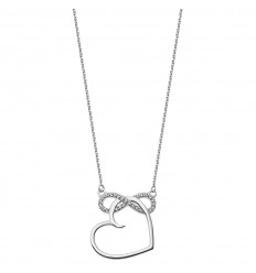 Lotus Silver HEARTS Necklace LP1819-1/1 in silver heart infinity symbol