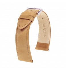 Watch strap Hirsch Osiris light brown in calf leather 03433090