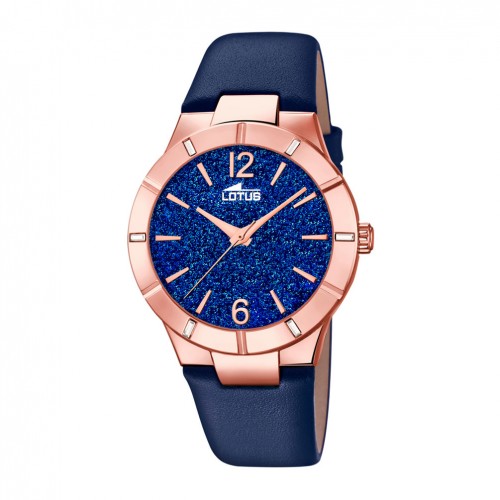 Lotus Trendy watch woman 18610/4 Steel blue dial blue leather strap