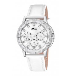 Reloj Lotus Glee en esfera blanca y correa de cuero 15746/1