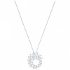 Colgante Swarovski Louison 5415989 Blanco baño de rodio hojas invierno