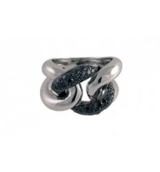 Anillo Oro Blanco Diamantes Negros A14-2183:07