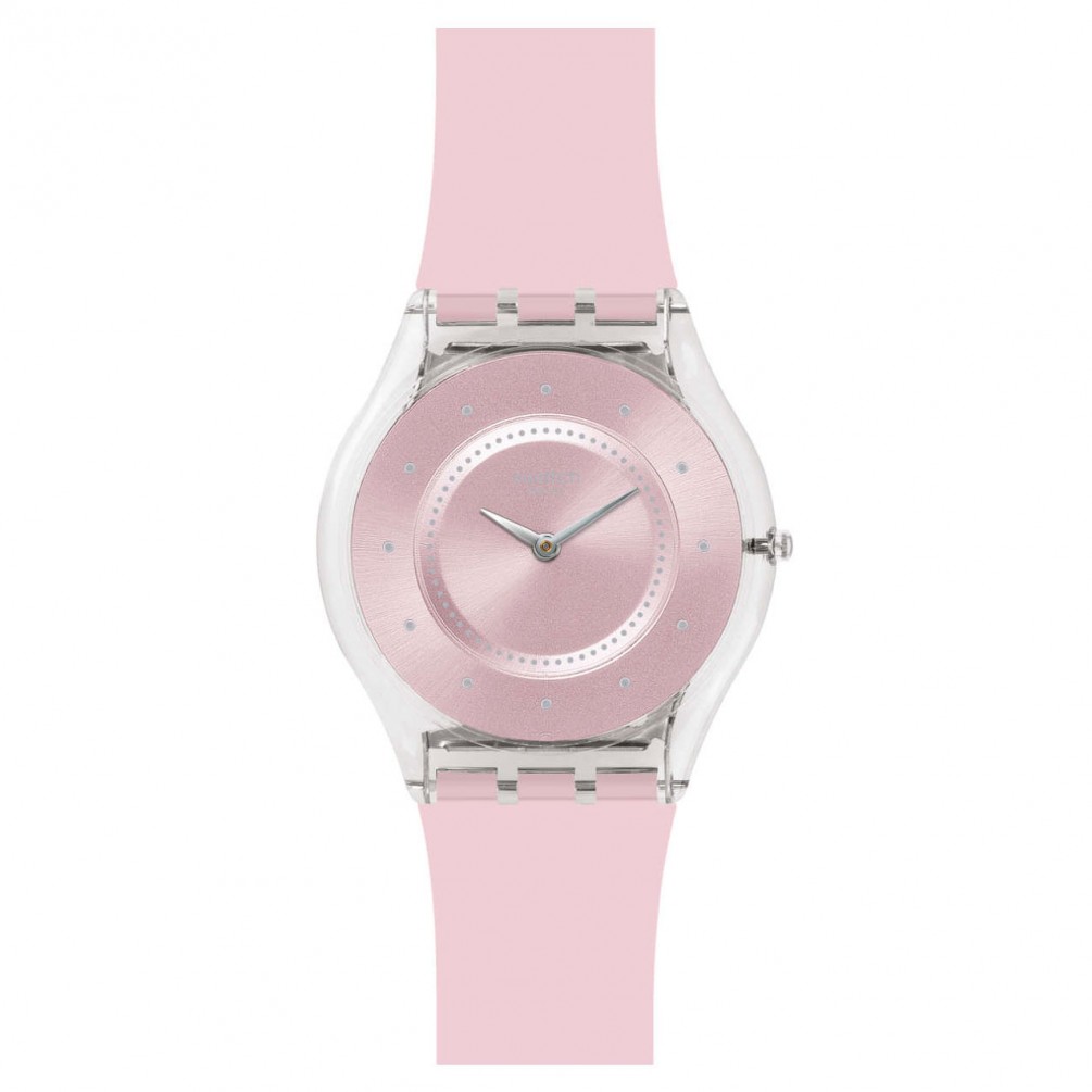 Swatch Skin Classic SFE111 PINK PASTEL pale pink dial and pink strap