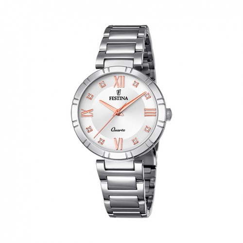 Festina Mademoiselle en acer índexs or rosa i circonites F16936/B