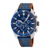 Festina Men Chronograph Watch Blue dial blue leather strap F20377/2
