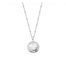 Lotus Style Heart Women Necklace in stainless steel LS1858-1/1