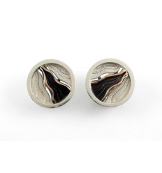 Silver and copper earrings J 1798