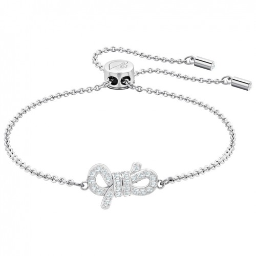 Pulsera lazo Swarovski Lifelong Bow Blanco baño de rodio 5469983