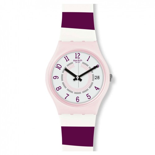 Swatch Original Gent watch MISS YACHT purple and pink tones GP402