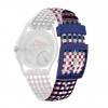 Swatch watch New Gent MERENDA grey dial check strap SUOW709