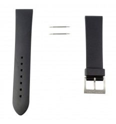 Corretja Hamilton cautxú negre amb sivella d'acer 20mm H693.684.200