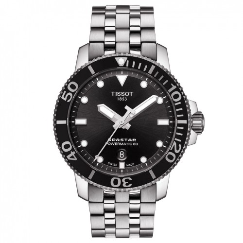 Tissot Seastar 1000 Powermatic 80 watch Black dial T1204071105100