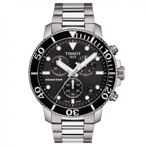 Tissot Seastar 1000 Quartz Chronograph watch Black dial T1204171105100