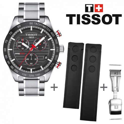 Pack Ahorro Reloj Tissot PRS 516 Crono T1004171105101+ correa caucho