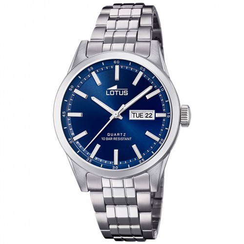 Reloj Lotus Acero Clásico Hombre Esfera azul brazalete acero 18670/3
