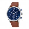 Lotus Chronograph Men's watch Blue dial brown leather strap 18689/1