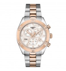 Tissot PR 100 Sport Chic Crono Diamantes Bisel color oro rosa T1019172211600