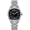 Hamilton Khaki Field Quartz H68551933 esfera negra brazalete acero