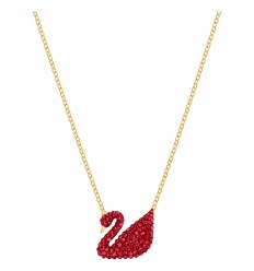 Colgante Swarovski Iconic Cisne cristales rojos baño de oro 5465400